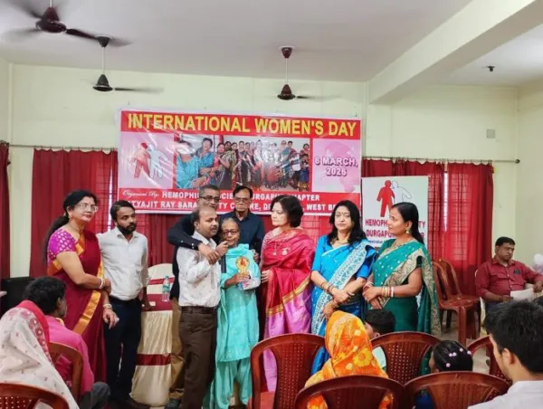 International Women's Day was celebrated by the Hemophilia Society - Durgapur Chapter