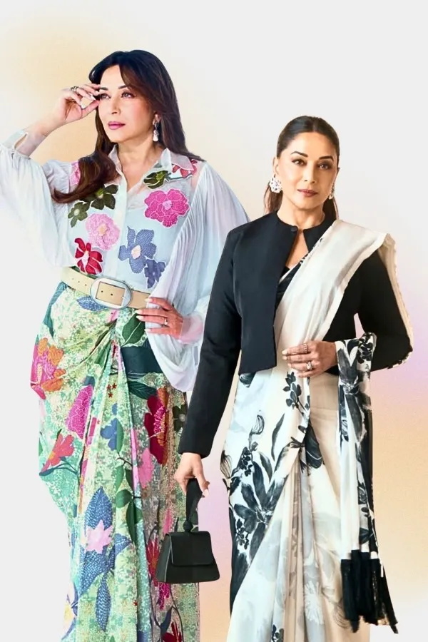 Nobody Does Saree Looks Like Madhuri Dixit And Her Looks For Maa Behen Promotions Are Proof
