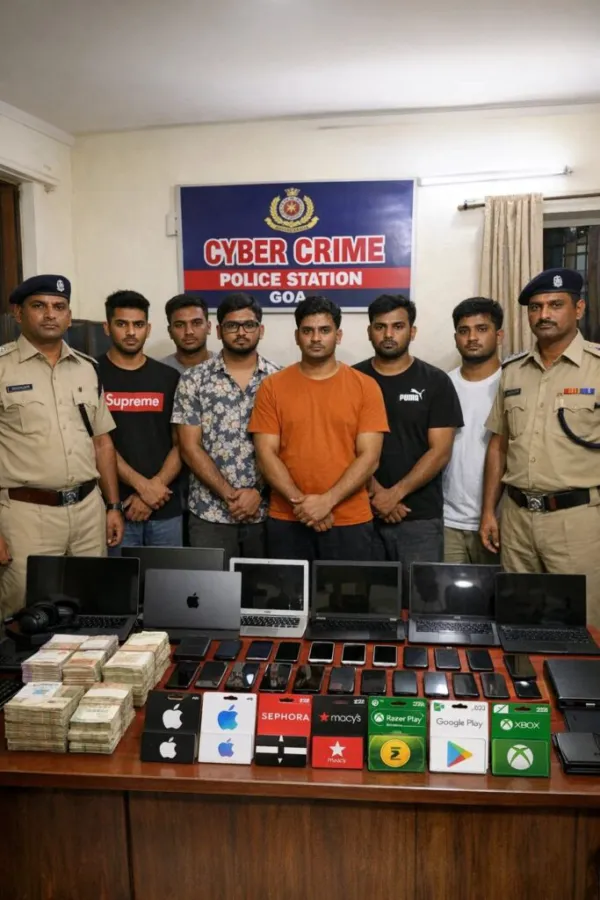 Seven Held in Late-Night Cyber  Fraud Raid at Karmali Call Centre