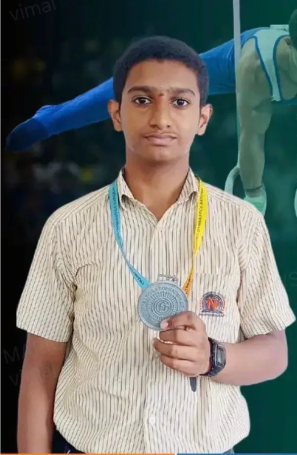 నారాయణ స్కూల్ విద్యార్థికి జాతీయ జిమ్నాస్టిక్స్‌లో సిల్వర్ మెడల్..!