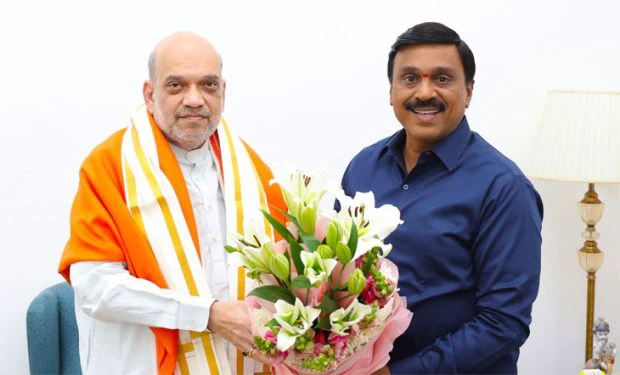 BJP-KRPP; ಅಮಿತ್ ಶಾ ಭೇಟಿಯಾದ ಗಾಲಿ ಜನಾರ್ದನ ರೆಡ್ಡಿ