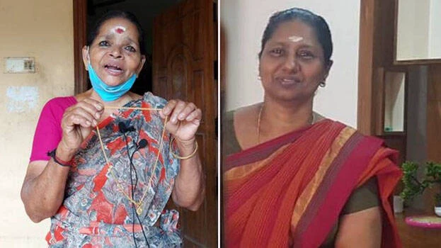 അവരുടെ കരച്ചില്‍ സഹിക്കാന്‍ കഴിഞ്ഞില്ല,​ എന്തെങ്കിലും ചെയ്യണമെന്ന് തോന്നി; മാല നഷ്ടപ്പെട്ട വീട്ടമ്മയ്‌ക്ക് വളകള്‍ ഊരി നല്‍കിയ സ്ത്രീ ഇതാണ്