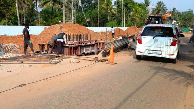 മാളിയേക്കല്‍ മേല്‍പ്പാലം നിര്‍മ്മാണം: സുരക്ഷ അപര്യാപ്തമെന്ന് പരാതി