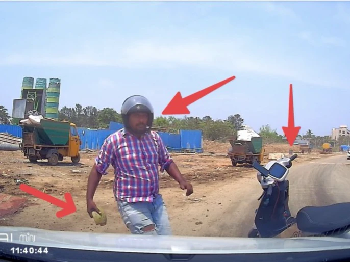 Bengaluru Road Rage: Scooterist Attacks Car; Incident Caught On Dash Cam (Watch)