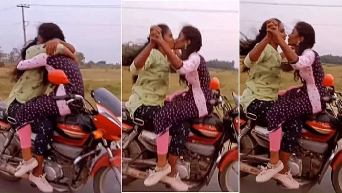 Viral : నడిరోడ్డు మీదే ముద్దులతో రెచ్చిపోయిన అమ్మాయిలు..