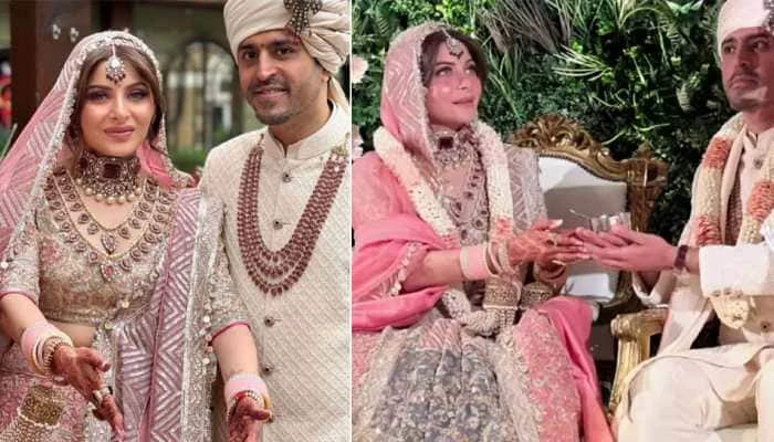 Singer Kanika Kapoor marries NRI beau Gautam in London, bride and groom look breathtaking in pastels - Watch