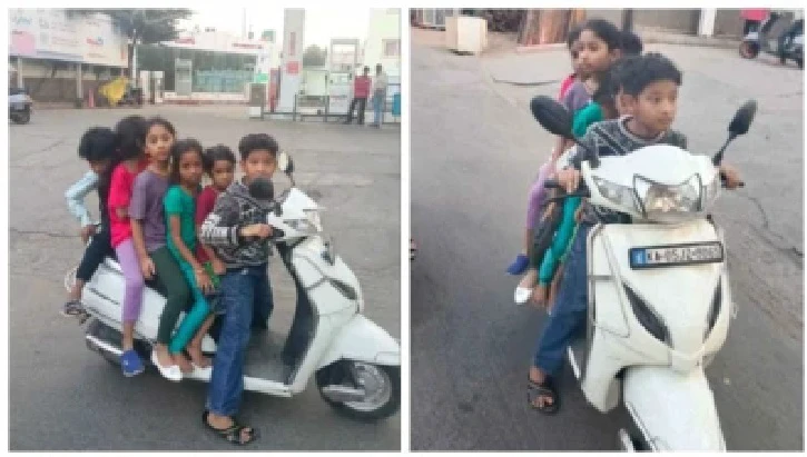 এক স্কুটারে ছয় শিশু, বেঙ্গালুরুর ব্যস্ত রাস্তায় শিউরে ওঠা সেই দৃশ্য ভাইরাল! – এবেলা