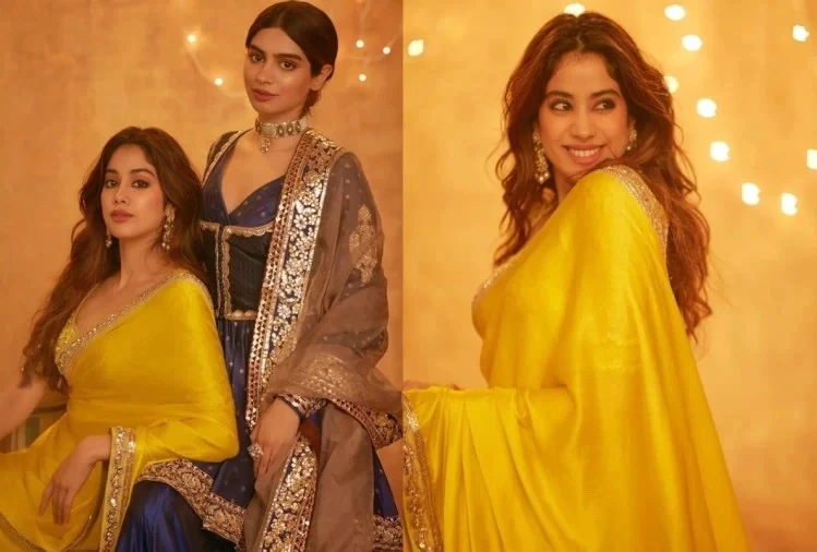 janhvi kapoor yellow lehenga