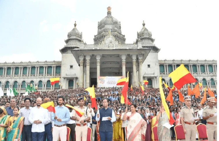 ಬೆಳಗಾವಿ ಸುವರ್ಣಸೌಧದಲ್ಲೂ ಕನ್ನಡದ ಕಂಪನ; ಕೋಟಿ ಕಂಠ ಗಾಯನ ಕಾರ್ಯಕ್ರಮಕ್ಕೆ ಚಾಲನೆ