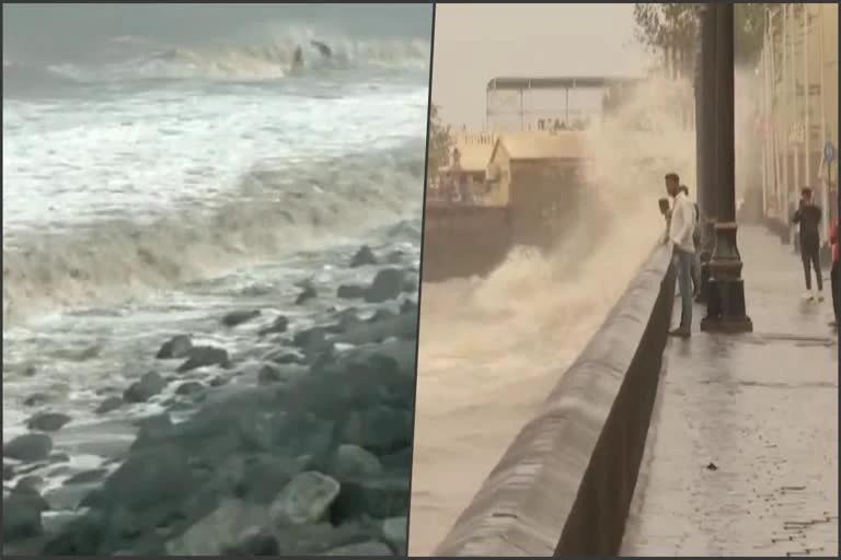 Effect of cyclone: ಮುಂಬೈ, ಗುಜರಾತ್ ಕರಾವಳಿಯಲ್ಲಿ 'ಬಿಪೊರ್‌ಜಾಯ್‌' ಆರ್ಭಟ: ಭೋರ್ಗರೆದ ಬೃಹತ್‌ ಅಲೆಗಳು