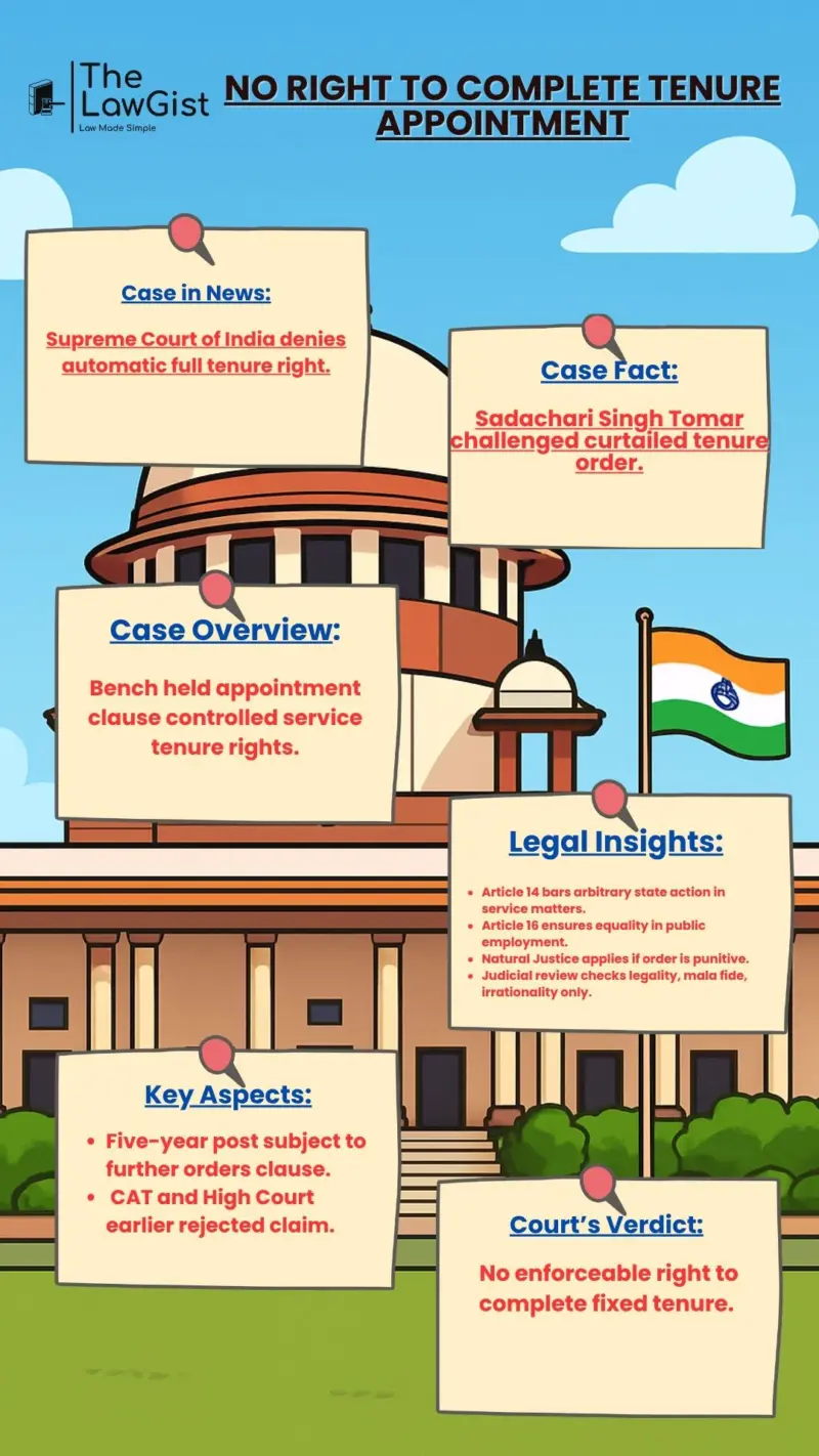 NO RIGHT TO COMPLETE TENURE APPOINTMENT