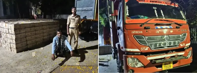 Ahmedabad Police Seizes ₹88 Lakh Liquor Haul Ahead of Polls, Truck Masked as TV Consignment
