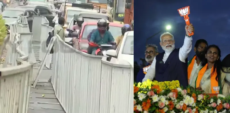 തിരുവനന്തപുരം- കന്യാകുമാരി പാതയില്‍ വൻ ഗതാഗതക്കുരുക്ക്; പ്രധാനമന്ത്രിയുടെ സുരക്ഷയ്ക്കായി സ്ഥാപിച്ച ബാരിക്കേടുകള്‍ മാറ്റിയില്ല