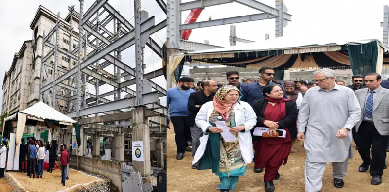 CM reviews progress of work on LD Hospital Extension Block