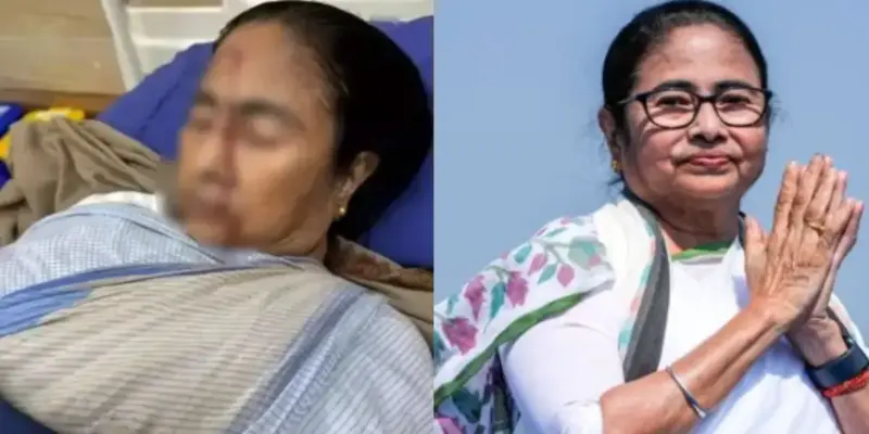 மம்தா பானர்ஜி படுகாயம்..! நெற்றியில் கடுமையான ரத்த காயங்களுடன் வெளியான புகைப்படங்களால் அதிர்ச்சி