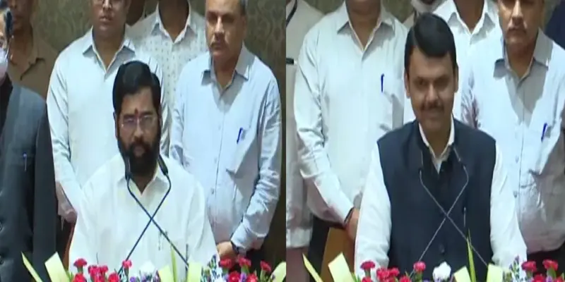 एकनाथ शिंदेंनी मुख्यमंत्री आणि देवेंद्र फडणवीसांनी उपमुख्यमंत्री पदाची शपथ घेतली