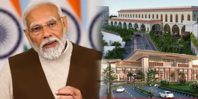 554 ரயில் நிலையங்கள். 1,500 ரயில்வே மேம்பாலங்கள் திட்டப்பணிகள்.! பிரதமர் மோடி துவக்கம்.!