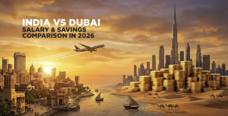 India vs Dubai Salary & Savings Comparison in 2026