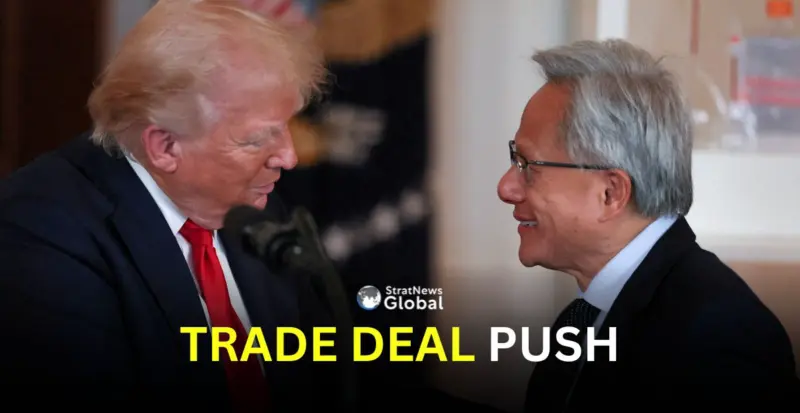 Jensen Huang Joins Trump As U.S.-China Talks Enter Critical Phase
