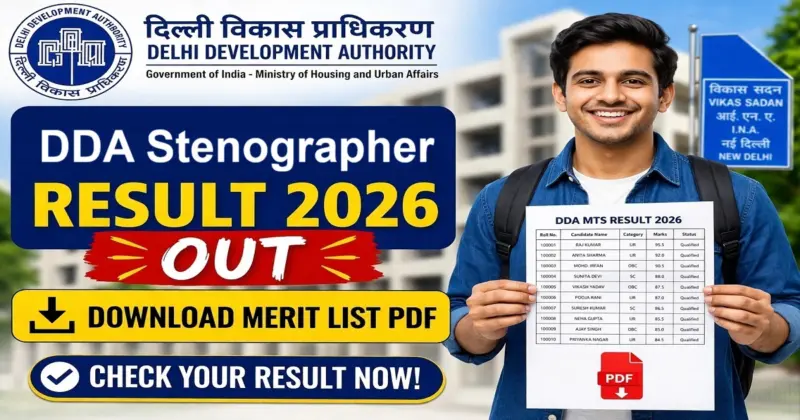 DDA Stenographer Final Result 2026