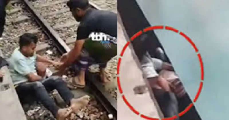 தண்டவாளத்தில் விழுந்த குழந்தை.. நொடியில் பாய்ந்த தந்தை.. பதறவைக்கும் வீடியோ காட்சிகள்..!