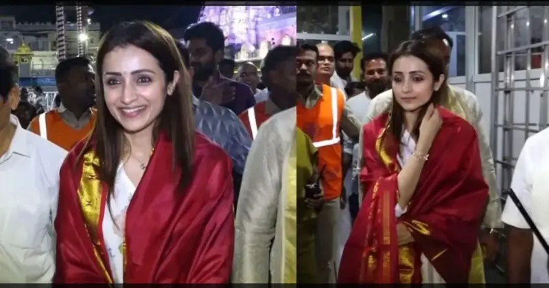 விஜய் முதலமைச்சர் சீட்டில் உட்காரனும்..!! திருப்பதியில் திரிஷா சிறப்பு தரிசனம்..!
