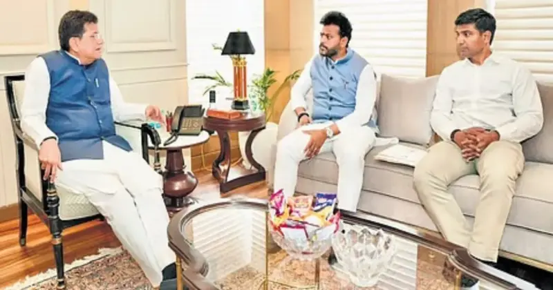 AP Discusses Cotton, Shrimp And Tobacco Concerns With Piyush Goyal