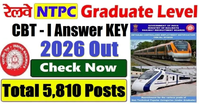 RRB NTPC Graduate Level CBT-I Answer Key 2026