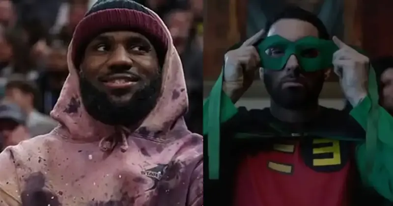 HE'S BACK: Lakers star forward LeBron James reviews Eminem's 'Houdini'