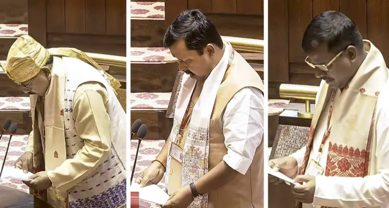 16 new Rajya Sabha MPs take oath in Parliament