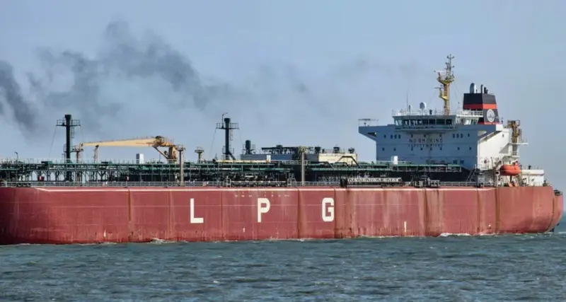 LPG tanker Jag Vasant docks at Kandla in Gujarat