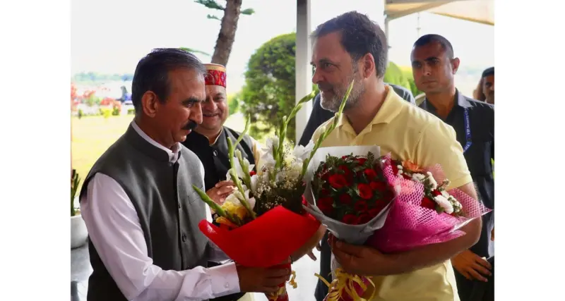 Rahul Gandhi reaches Kangra to attend Congress training camp