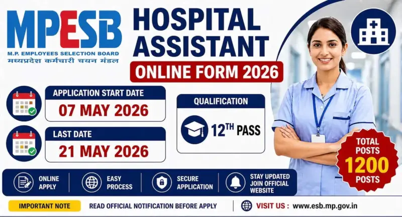2026 में MPESB अस्पताल सहायक भर्ती की घोषणा