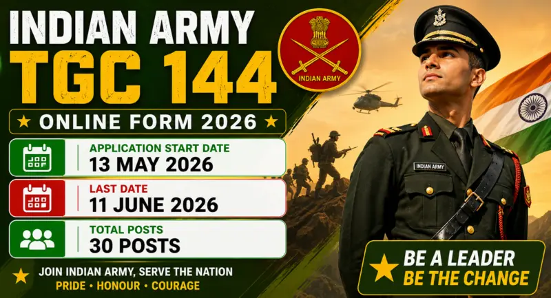Indian Army TGC 144 Recruitment 2026