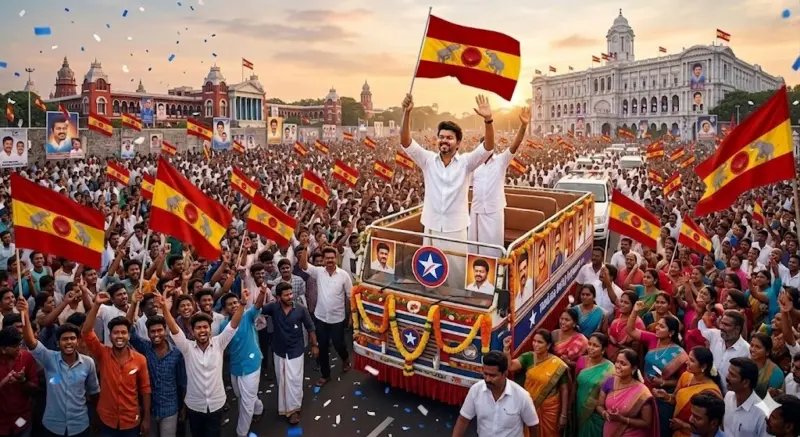 யார் தயவும் தேவையில்லை.. நேரம் ஆக ஆக அதிகரித்து கொண்டே போகும் தவெகவின் முன்னிலை இடங்கள்.. 112 வந்துருச்சு.. தனித்து ஆட்சி.. தனித்துவமான ஆட்சி.. ஒரே தேர்தலில் திராவிடத்தை தோற்கடித்து சாதனை..