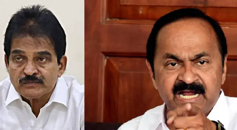 വയനാട് കോണ്‍ഗ്രസ് ഫണ്ട് അക്കൗണ്ടിനെപ്പറ്റിയുള്ള ചോദ്യങ്ങളോട് പ്രകോപിതനായി വി‍‍ഡി സതീശൻ, പ്രതികരിക്കാതെ കെസി വേണുഗോപാല്‍