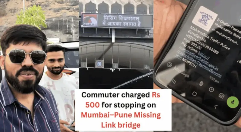 Rs 500 Penalty Imposed For Stopping On Rs 7000 Crore Missing Link