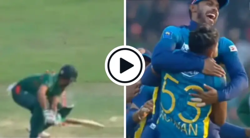 Watch: Super-slingy Nuwan Thushara takes sensational, stump-seeking hat-trick