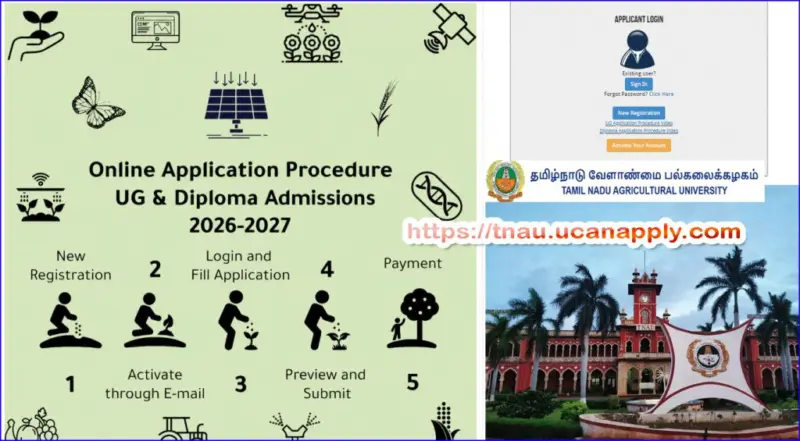 தமிழ்நாடு வேளாண்மைப் பல்கலைக்கழக மாணவர் சேர்க்கை தொடங்கியது.