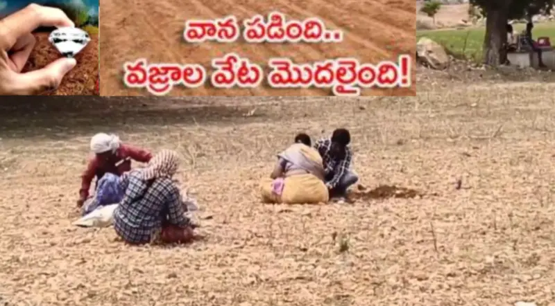 వాన పడింది.. వజ్రాల వేట మొదలైంది!
