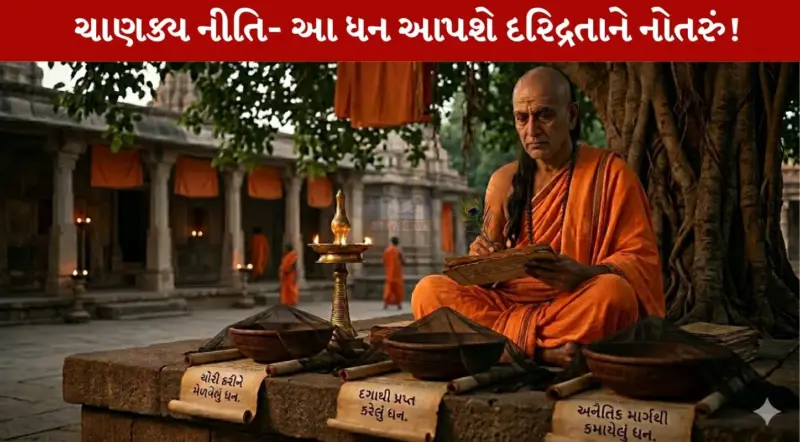 ચાણક્ય નીતિ સૂત્ર: આ 3 રીતથી ધન ન કમાશો.સમૃદ્ધિ નહિં લાવે, લાવશે તો માત્ર દરિદ્રતા.!!
