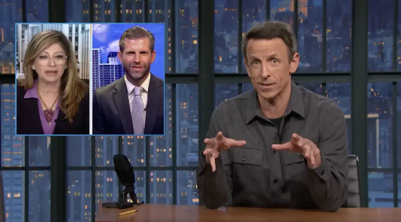Seth Meyers calls out Eric Trumps $24m Pentagon deal for his robot startup