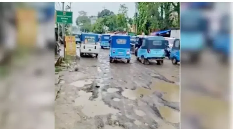 Silchar's key NH 306 link to medical college turns into 'minefield of potholes'