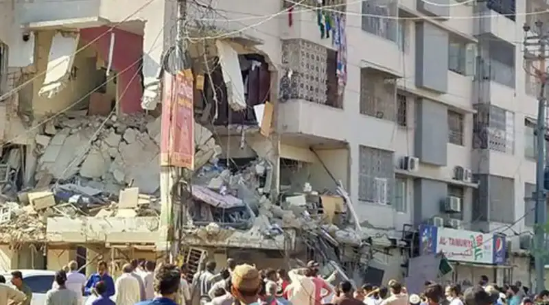 ಕರಾಚಿಯಲ್ಲಿ 4ನೇ ಅಂತಸ್ತಿನ ಕಟ್ಟಡದಲ್ಲಿ ಸ್ಫೋಟ : ಮೂವರು ಸಾವು, ಹಲವರಿಗೆ ಗಾಯ