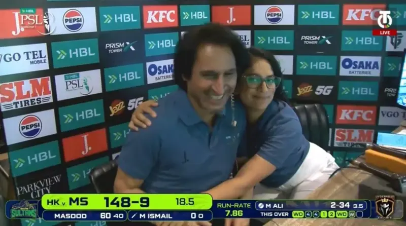 Watch: Unexpected! Ramiz Raja Gets Hug from Lisa Sthalekar During PSL 2026 Commentary
