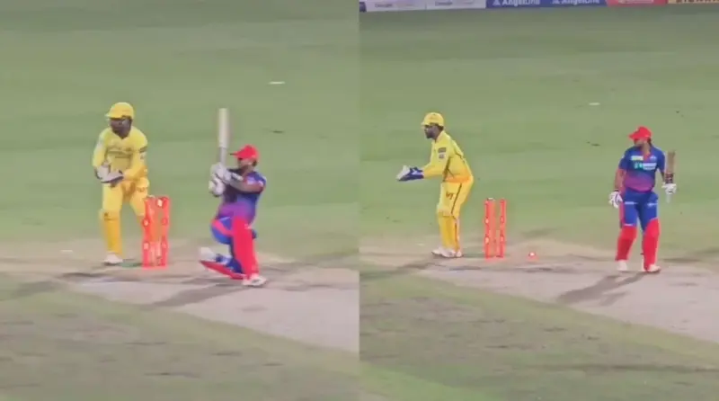 OUT or NOT OUT? Nitish Rana Catch After Samson Mistakenly Dislodged Bails Sparks Debate in DC vs CSK