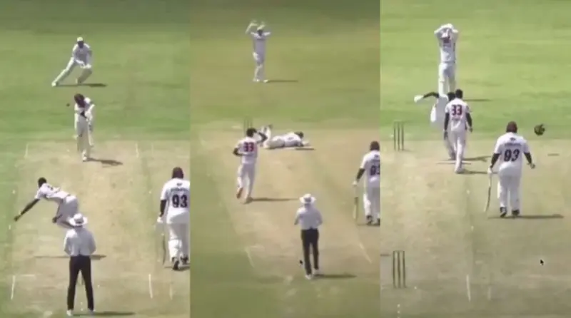 Watch: Scary Bounce Floors Batter After Helmet Hit, Kicks Helmet in Frustration as Dangerous Pitch Halts Play