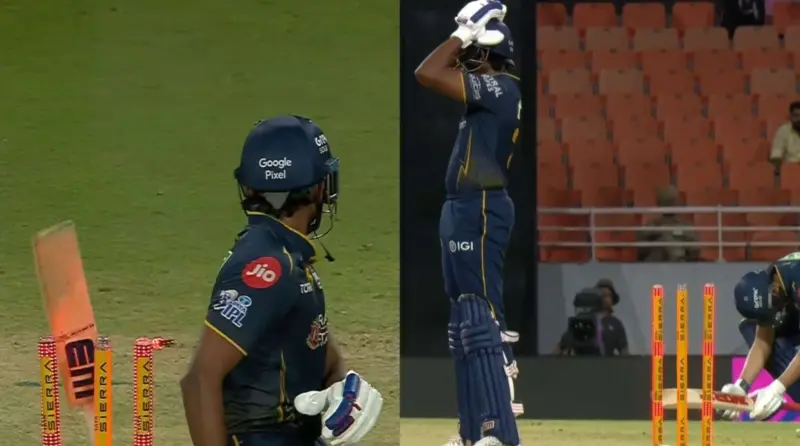 Watch: Sai Sudharsan Suffers Freak Hit-Wicket as Bat Crashes into Stumps in GT vs RR IPL 2026 Qualifier 2