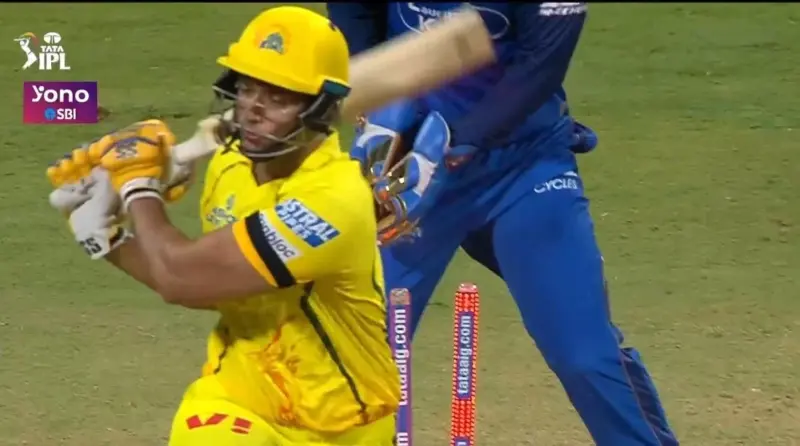 Watch: AM Ghazanfar Bowls Dream Ball to Dismiss Shivam Dube in MI vs CSK