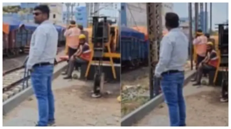 "அடடே, இது என்ன பிளாட்ஃபார்மே நடக்கத் தொடங்கிவிட்டதே!". தண்டவாளத்தில் நடந்த அந்த விசித்திரம். இணையத்தில் செம வைரல்.!!